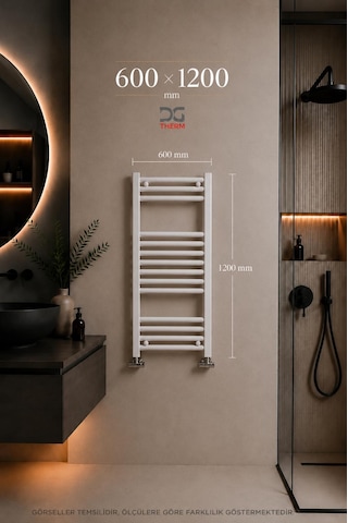 400X1200 Beyaz Havlupan 16 Borulu Banyo Havlupanı