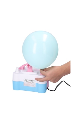 Supermarket1 Ev Ve Parti Kullanımı İçin 600w Hızlı Balon Şişirici, 2 Ağızlı Pompa, 220v, Pembe-beyaz, Eu Standartı