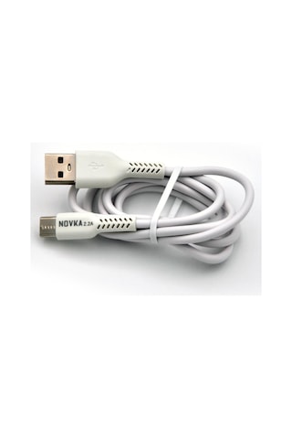 Novka NVK02 Type-C USB 2.2 A 1 M Şarj Kablosu Beyaz