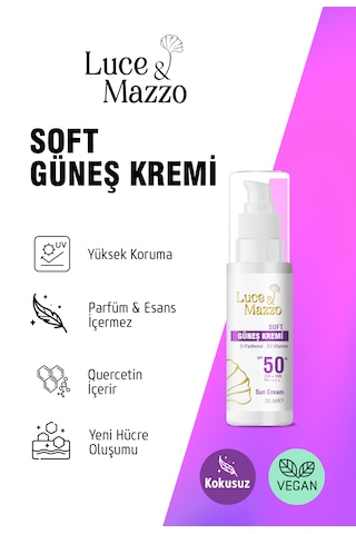 Luce & Mazzo Soft Koruyucu Güneş Kremi SPF50+ 50 ML