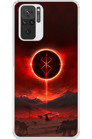 Xiaomi Redmi Note 10 Uyumlu Şeffaf Kılıf Berserk 1 Tasarımlı