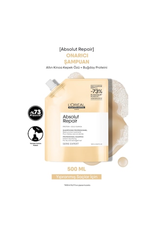 L'Oréal Professionnel Absolut Repair Yıpranmış Saçlar İçin Onarıcı Şampuan Refill 500 ML