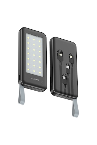 Earldom PB48 10.000 Mah 10W Led Işıklı 3 in1 Dahili Kablolu Powerbank M414