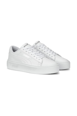 Puma Smash Platform V3 Tdp Beyaz Kadın Sneaker Beyaz-gumus