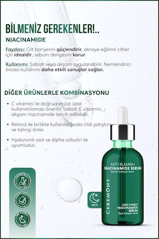 Ceremony Niacinamide Koruyucu-onarıcı Cilt Bakım Serumu 30 Ml
