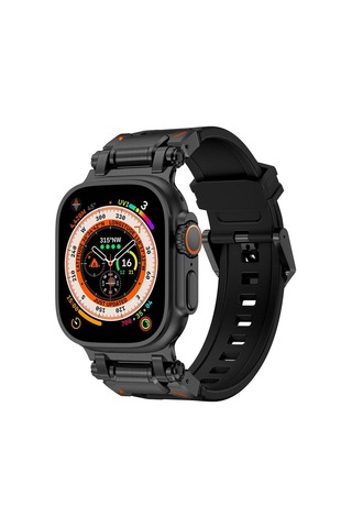 Watch 42mm Krd-101 Titanyum Metal Başlıklı Silikon Kordon