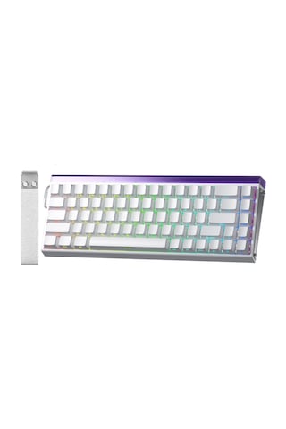 Aula Hero 68 He Manyetik Klavye Rapid Trigger Meteor Switch 8000hz Rgb Neon Tkl Hot Swap Oyuncu Klavyesi Beyaz