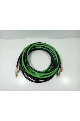 Amfi Rca Kablosu 5 Metre - El Yapımı %100 Bakır Parazit Yapmaz Pro Özel Anfi Rca Ses Kablosu