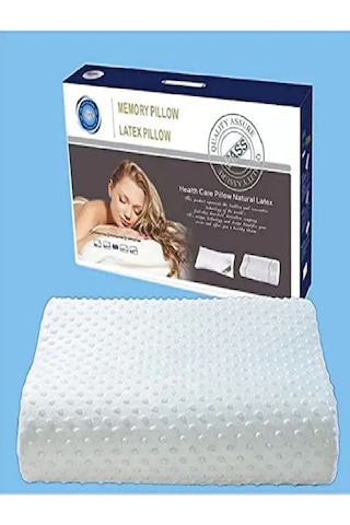 Visco Boyun Yastığı Ortopedik Boyun Düzleşmesi Boyun Fıtığı İçin Beyaz