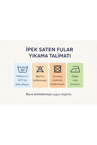 Lente Aksesuar Kadın Premium Desenli Rengarenk Şal-ipek Saten Dokulu Fularlar Yeşil