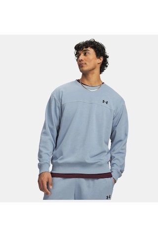 Under Armour Ua Rival Lightweight Crew Erkek Sweatshirt 6009347-448 Mavi