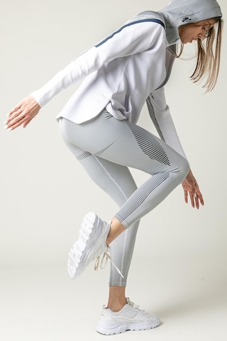 Maraton Active Slimfit Kadın Kapşonlu Uzun Kol Spor Beyaz Tracktop 815015-beyaz
