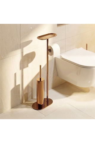 Kobos Nova Hareketli Wc Set Yuvarlak Parlak Bakır Kbw-836-1rs