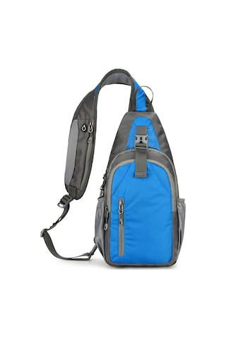 Maiyame Erkekler İçin Usb Şarj Portlu Hafif Sırt Çantası - Spor, Yürüyüş Ve Günlük Kullanım İçin Pratik Çapraz Askılı Çanta Mavi