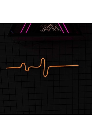 Twins Led Kalp Ritmi Neon Pleksi Tabela Turuncu Model:model:16293366