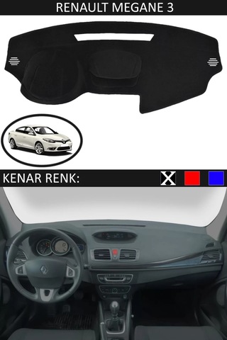 Torpido Koruma Halısı Siyah Kenar Renk Siyah Renault Fluence İle Uyumlu