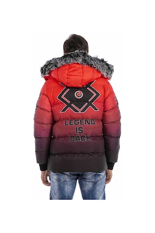 Cipo & Baxx Cm190 Erkek Kırmızı Kürklü Şişme Mont Kırmızı