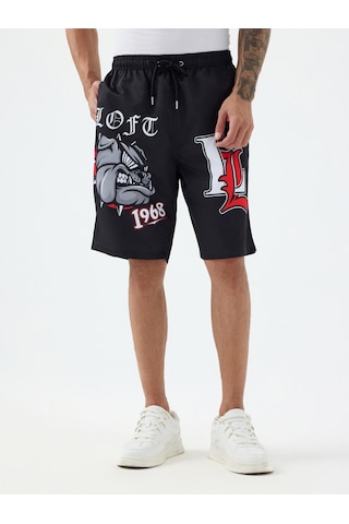 Regular Fit Erkek Deniz Şortu Siyah