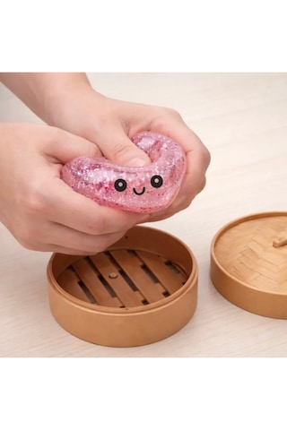 Çin Mantısı Simli Dev Boy Xl Squishy Dumpling Özel Kutulu Stres Giderici Oyuncak