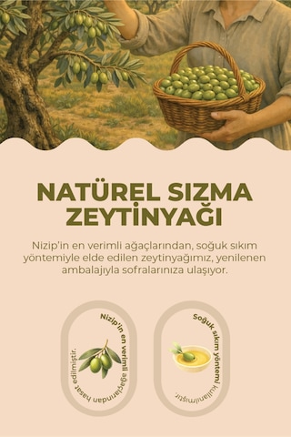 Zeytinyağı Sızma 1.kalite- Nizip Zeytinyağı -450 Ml