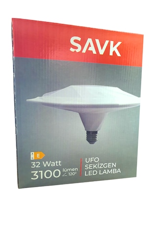 Şavk Sekiz Köşeli Led E27 Duy 32w 3100 Lumen 3000k