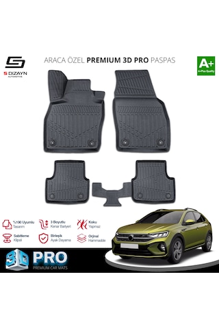 S-dizayn Vw Taigo 3d Pro Havuzlu Paspas 2020 Üzeri A+ Kalite