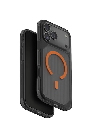 Apple Uyumlu iPhone 17 Pro Max Kılıf Combat Active Bilek Kayışı İle Kolay Taşıma Üç Katmanlı Koruyucu Kapak Siyah