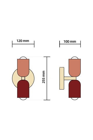 Liangmei Renkli Başucu Duvar Lambası İskandinav Oturma Odası Ahşap
