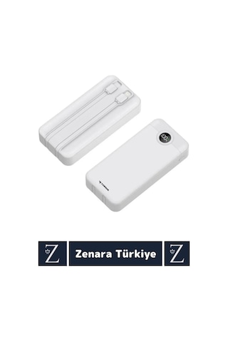 Kompakt Kamp Piknik Taşınabilir Şarj 2 Çıkış Dijital Şarj Göstergeli Hızlı Şarj 20.000 Mah Powerbank Çok Renkli