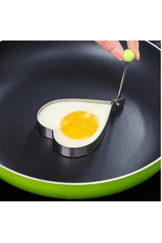 Metal Yıldız Omlet Ve Krep Kalıbı Yapışmaz Şekilli Yumurta Pişirme Kalıbı Bej