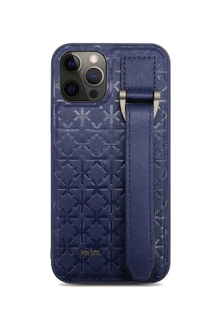 Kajsa Apple Uyumlu iPhone 12 Pro Max Kılıf Kajsa Neo Clasic Serisi Mono K Strap Kapak ZORE-218943