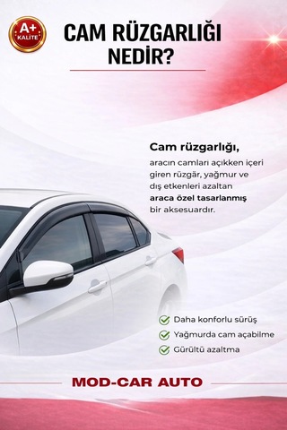 Toyota Corolla Cross 2022+ Araca Özel Cam Rüzgarlığı Premium A+