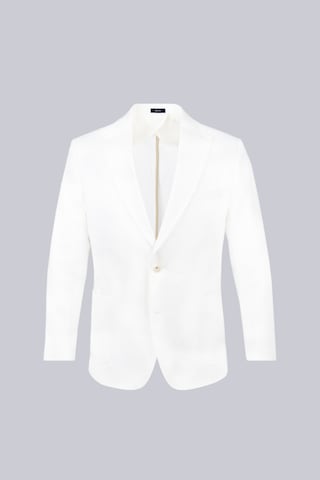 Hatemoğlu Beyaz Regular Fit Mono Yaka Casual Keten Ceket 27926 Beyaz