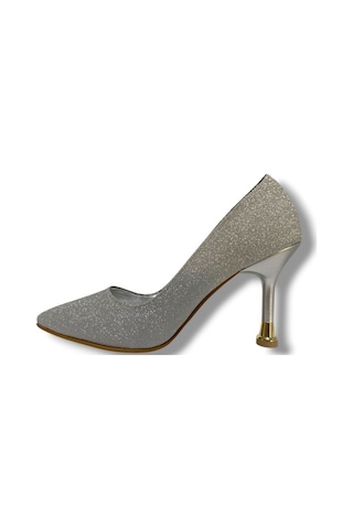 Cshoes 751-25 Simli İnce Topuk Kadın Stiletto GÜMÜŞ