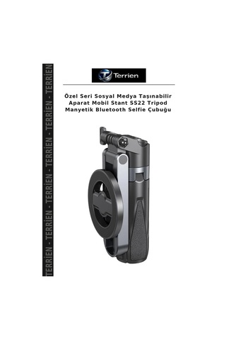 Özel Seri Sosyal Medya Taşınabilir Aparat Mobil Stant Ss22 Tripod Manyetik Bluetooth Selfie Çubuğu