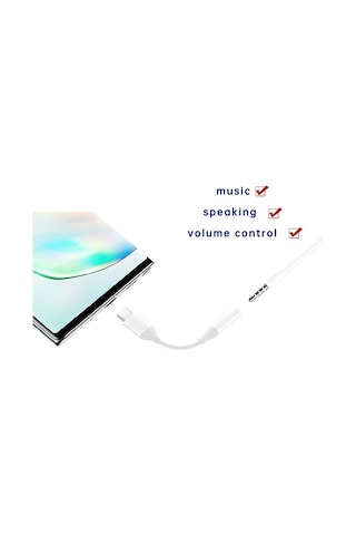 S22 Ultra Uyumlu Kulaklık Çevirici Type-c To Aux 3.5mm Jack Adapter -