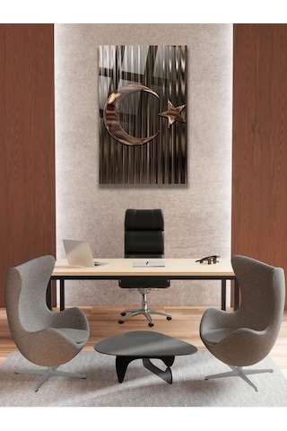 Türk Bayrağı Dikey Cam Tablo Modern Ev Ofis Salon Hediyelik Büyük Tablo Duvar Dekoru Bayrak