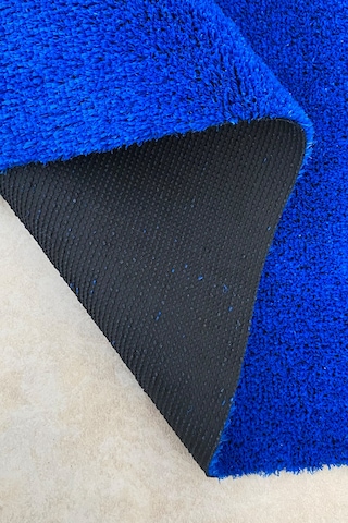 Grass Dekoratif Suni Çim Halı Balkon Bahçe Teras İç Dış Mekan Mavi Yapay Çim Halı 7 Mm