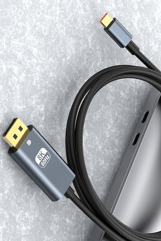 Type-c To Displayport 8k Yüksek Çözünürlük Yeni Nesil Type-c Displayport Dönüştürücü Kablo