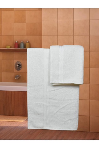 Goldroom Can 2 Li Pamuklu Banyo Havlu Seti Beyaz