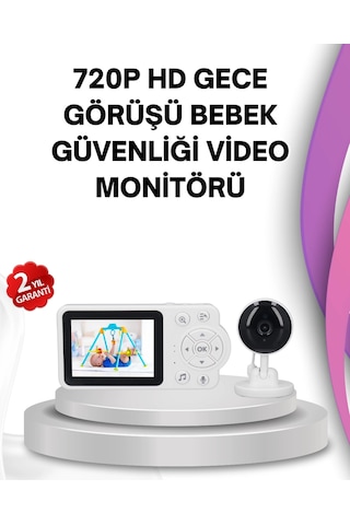 Mey İthalat Gece Görüşlü Bebek Kamerası Ninni Ve Alarm Özellikli