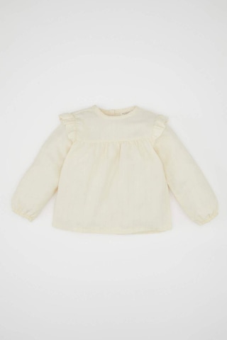 DeFacto Kız Bebek Bisiklet Yaka Twill Uzun Kollu Gömlek D6234A524WNER233 Ekru