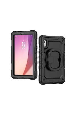 Lenovo Uyumlu Tab M9 / Lenovo Uyumlu K9 Tb310 Kickstand Case Pc+silikon Tablet Kılıf Omuz Kayışı