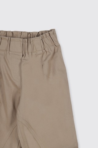 Panço Kız Çocuk Beli Lastikli Pantolon Bej