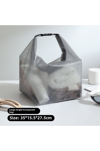 Reedark Büyük Kapasiteli Seyahat Tuvalet Çantası - Taşınabilir, Düğmeli, Dayanıklı Malzeme İle Kozmetik Ve Bakım Ürünlerini Saklama Gri Büyük Boy Diğer