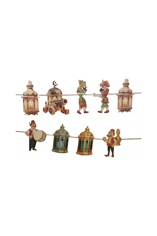 Ramazan Dekoratif Hacivat Karagöz Banner 160x17 Cm Asma Süs Duvar Afişi
