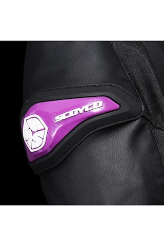 Ebakbak Motosiklet Kadın Montu 4 Mevsim Maxdura 600-d Dayanıklı Kumaş Ve Deri Women Motor Mont Purple