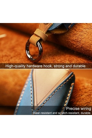 Tongxida Chevrolet Araba Sığır Derisi Anahtar Koruyucu Kılıfı Üç Anahtar İçin Kırmızı