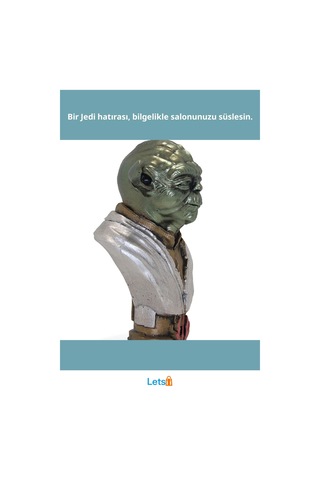 Yoda Büst Star Wars Koleksiyonu İçin Detaylı Polyester Figür 1 Adet