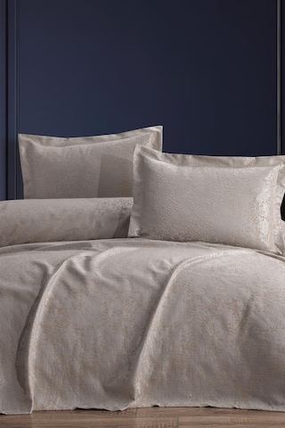 Burçak 2 Parça Tek Kişilik Pike Takımı 180x240 Cappucino Cappuccino